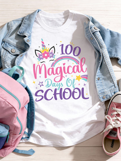 "100 Magical Days of School" Unicorn Edition Youth T-shirt