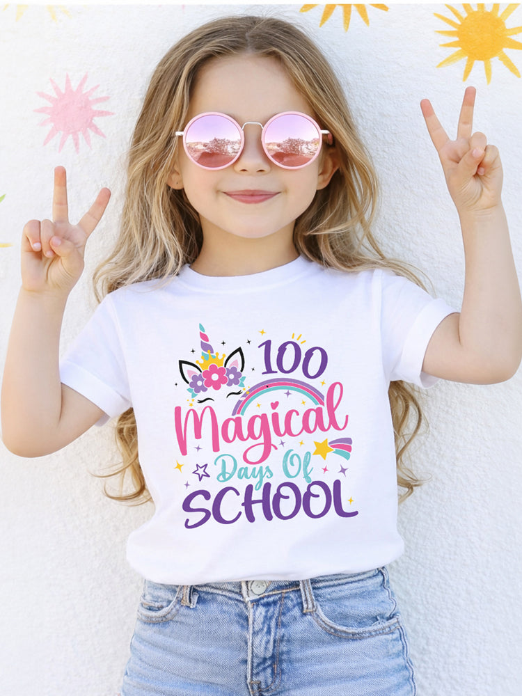 "100 Magical Days of School" Unicorn Edition Youth T-shirt