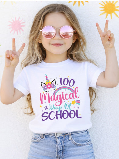 "100 Magical Days of School" Unicorn Edition Youth T-shirt