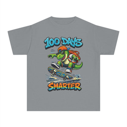 "100 Days Smarter" Skating T-Rex Youth Tee