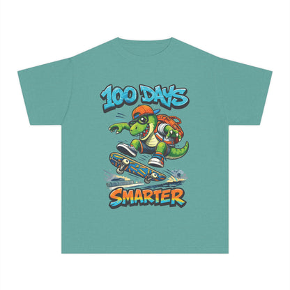 "100 Days Smarter" Skating T-Rex Youth Tee