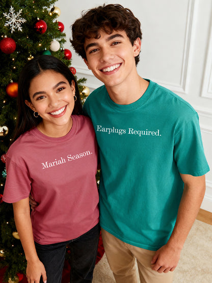 "Mariah Season" & "Earplugs Required" Matching Vintage Tees – The Ultimate "She’s Defrosting" Holiday Set