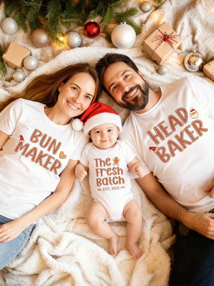"The Bakery Crew" Matching Family Set: Head Baker, Bun Maker & The Fresh Batch (Est. 2025)