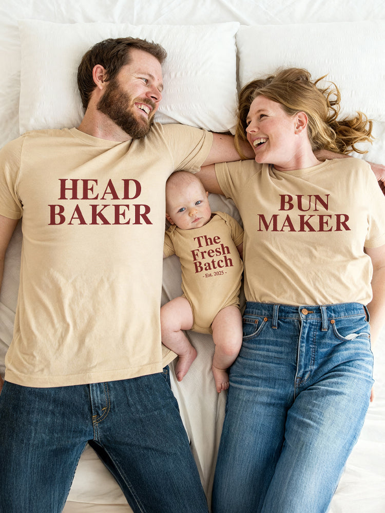 Head Baker, Bun Maker & The Fresh Batch" Matching Family Set - The Ultimate 'We Cooked' Uniform