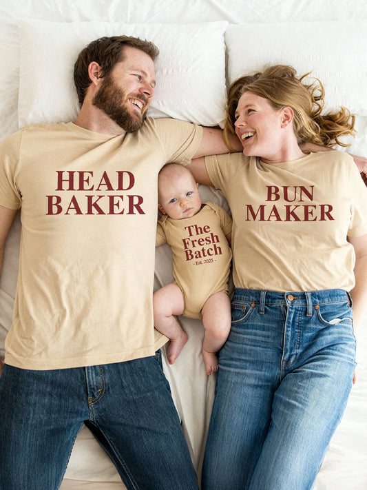 Head Baker, Bun Maker & The Fresh Batch" Matching Family Set - The Ultimate 'We Cooked' Uniform