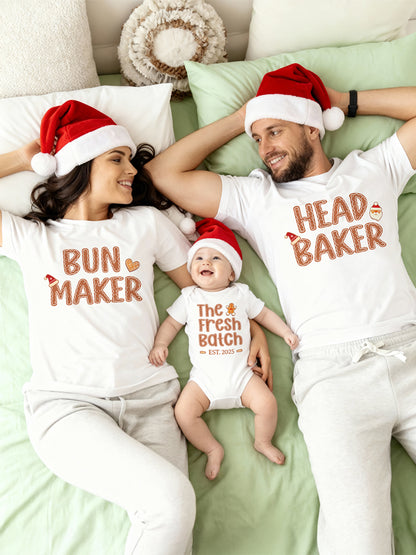 "The Bakery Crew" Matching Family Set: Head Baker, Bun Maker & The Fresh Batch (Est. 2025)